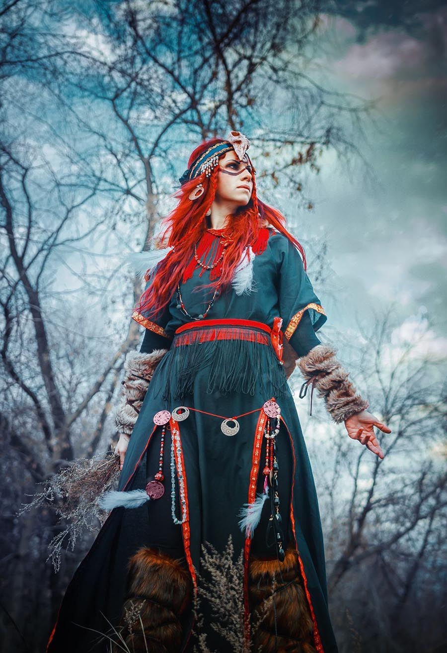 Girls in Slavic costumes underwear in Natal